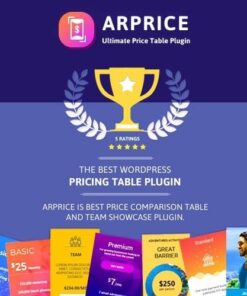 Arprice responsive wordpress pricing table plugin - World Plugins GPL - Gpl plugins cheap