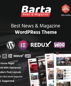 Barta news and magazine wordpress theme - World Plugins GPL - Gpl plugins cheap