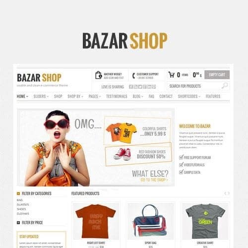 Bazar shop multi purpose e commerce theme - World Plugins GPL - Gpl plugins cheap