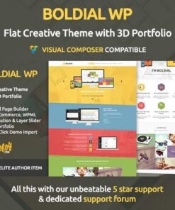 Boldial wp flat creative theme with 3d portfolio - World Plugins GPL - Gpl plugins cheap