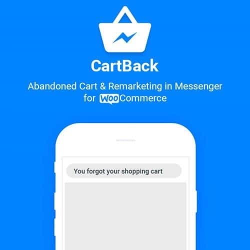 Cartback woocommerce abandoned cart and remarketing in facebook messenger - World Plugins GPL - Gpl plugins cheap