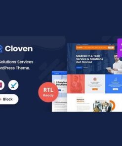 Cloven it solutions services company wordpress theme and rtl - World Plugins GPL - Gpl plugins cheap