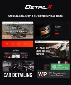 Detailx car detailing shop and repair wordpress theme - World Plugins GPL - Gpl plugins cheap