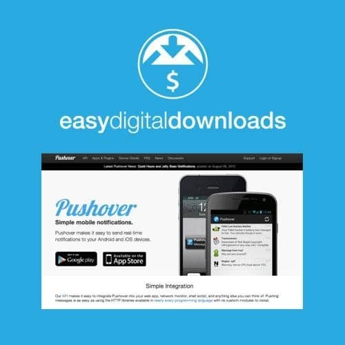 Easy digital downloads pushover notifications - World Plugins GPL - Gpl plugins cheap