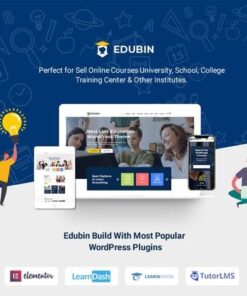 Edubin education wordpress theme - World Plugins GPL - Gpl plugins cheap