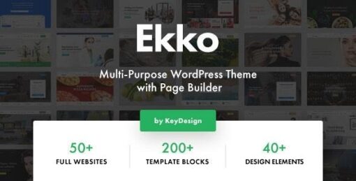 Ekko multi purpose wordpress theme with page builder - World Plugins GPL - Gpl plugins cheap