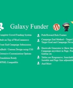 Galaxy funder woocommerce crowdfunding system - World Plugins GPL - Gpl plugins cheap