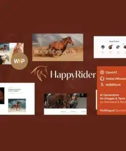 Happy rider horse school and equestrian center wordpress theme - World Plugins GPL - Gpl plugins cheap