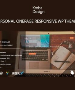 Krobs personal onepage responsive wp theme - World Plugins GPL - Gpl plugins cheap