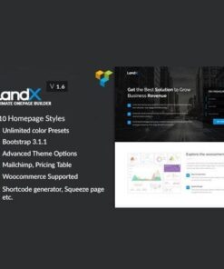 Landx multipurpose wordpress theme software application landing pages builder for marketing agency - World Plugins GPL - Gpl plugins cheap