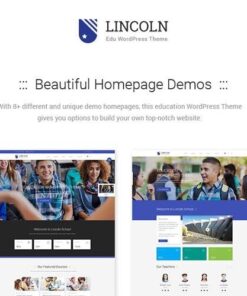 Lincoln education material design wordpress theme - World Plugins GPL - Gpl plugins cheap