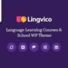 Lingvico language center and training courses wordpress theme - World Plugins GPL - Gpl plugins cheap