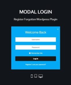 Modal login register forgotten wordpress plugin - World Plugins GPL - Gpl plugins cheap