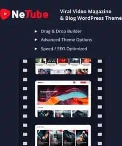 Netube viral video blog magazine wordpress theme - World Plugins GPL - Gpl plugins cheap