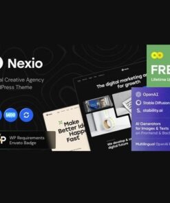 Nexio digital creative agency wordpress theme and ai - World Plugins GPL - Gpl plugins cheap