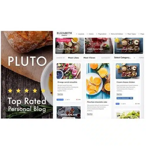 Pluto clean personal wordpress masonry blog theme - World Plugins GPL - Gpl plugins cheap