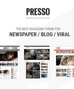 Presso modern magazine newspaper viral theme - World Plugins GPL - Gpl plugins cheap