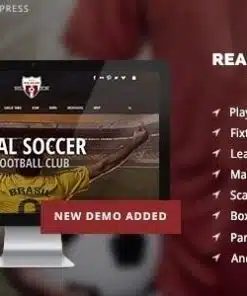 Real soccer sport clubs responsive wp theme - World Plugins GPL - Gpl plugins cheap
