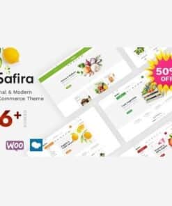Safira food and organic woocommerce wordpress theme - World Plugins GPL - Gpl plugins cheap