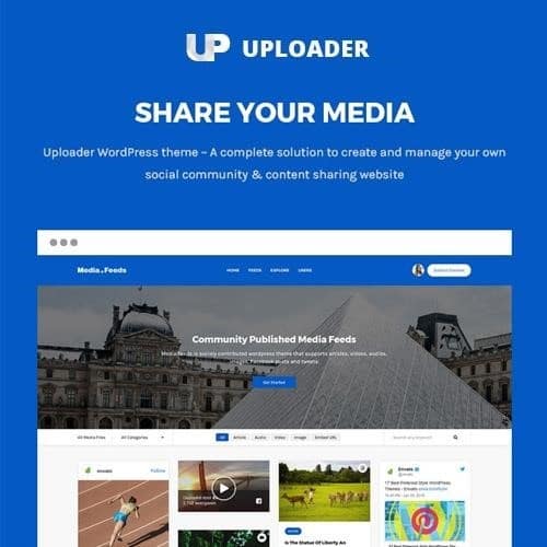 Uploader advanced media sharing theme - World Plugins GPL - Gpl plugins cheap