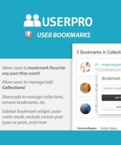 Userpro wordpress user bookmarks add on - World Plugins GPL - Gpl plugins cheap