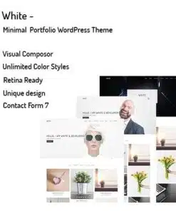 White minimal portfolio wordpress theme - World Plugins GPL - Gpl plugins cheap