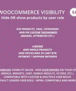 Woocommerce hide products categories prices payment and shipping by user role - World Plugins GPL - Gpl plugins cheap