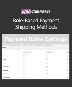 Woocommerce role based payment shipping methods - World Plugins GPL - Gpl plugins cheap