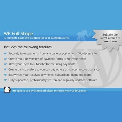 Wp full stripe subscription and payment plugin for wordpress - World Plugins GPL - Gpl plugins cheap