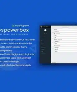 Wpspowerbox addon for wpshapere wordpress admin theme - World Plugins GPL - Gpl plugins cheap